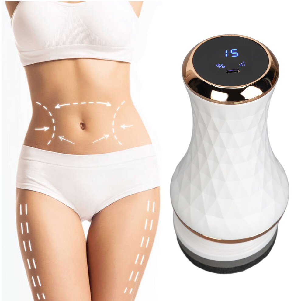White Rechargeable Cellulite Massage Device - 1200Mah Lithium Battery