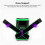 Kniebandage Sleeve L Schwarz/Neon-Grün 3