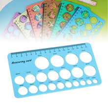Silikon-Brustlineal mit 1,5 m Maßband, Flansch-Messwerkzeug, flexibel und blau