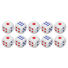 10 Stück weiße 6-seitige Würfel 2,52,52,5 cm Spaß