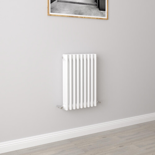 AICA (600x425mm 3 Column) Traditional Cast Iron Radiator White