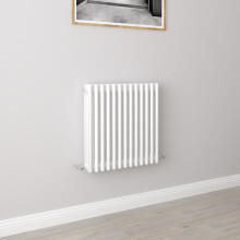 (600x605mm 3 Column) Traditional Cast Iron Radiator White