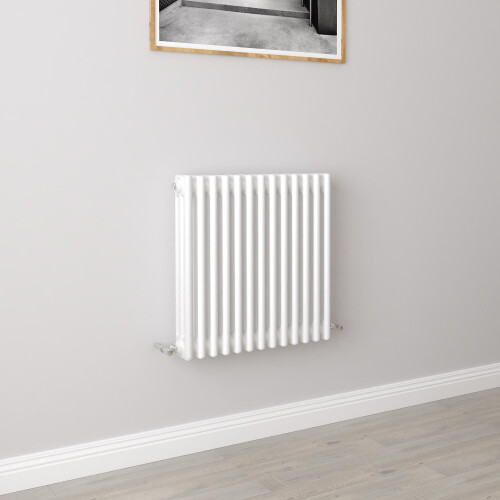 AICA (600x605mm 3 Column) Traditional Cast Iron Radiator White