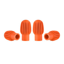 Silicone Drumstick Tips 4 Pack Orange For Drum Practice Compatible With Standard Drumsticks