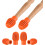 Silicone Drumstick Tips 4 Pack Orange For Drum Practice Compatible With Standard Drumsticks 3
