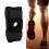 Kniebandage Modell XL Schwarz/Rot Silikonpad 1