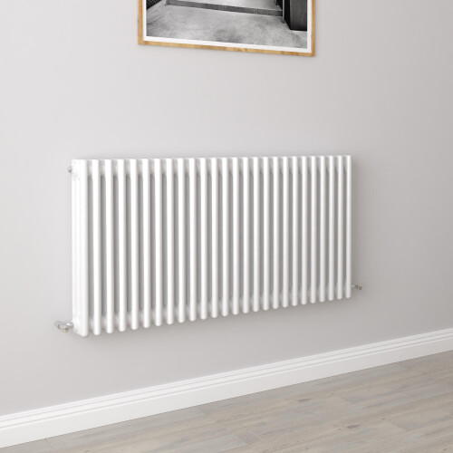 AICA (600x1190mm 3 Column) Traditional Cast Iron Radiator White