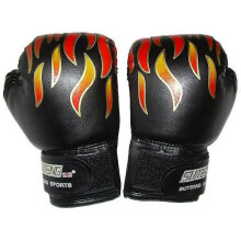 (Black) Kids Boxing Gloves Sanda Gloves Fighting Gloves Kids Gloves Punching Bag Gloves