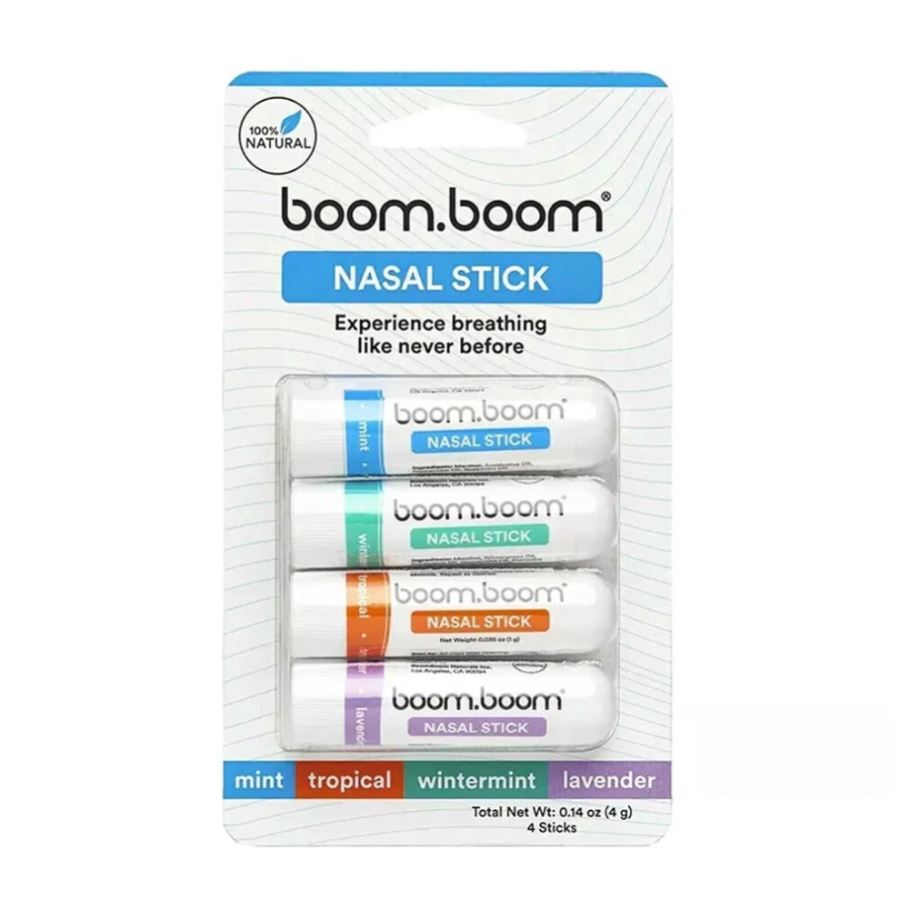 (4PCS/1SET) 1-4set BoomBoom Essential Oil & Menthol Inhaler Aromatherapy Inhaler Nasal Stick