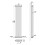 AICA (1500x290mm 3 Column) Traditional Cast Iron Radiator White 3