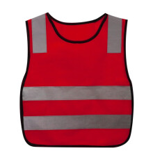 Children's Safety Vest, High Visibility Reflective, Red, For Boys and Girls, Back to School, Cycling, Running