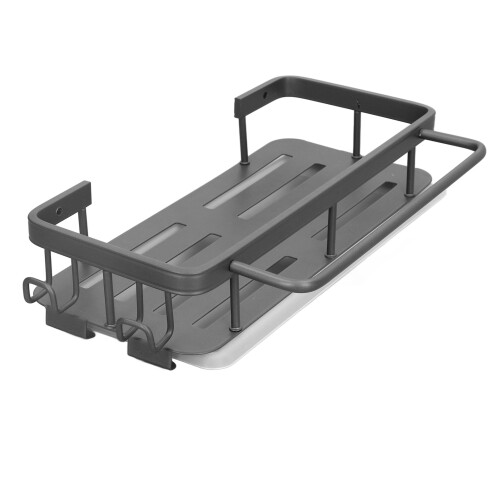 Rustproof Aluminum Wall Mount Sink Shelf with Dish Drying Rack