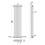 AICA (1500x380mm 3 Column) Traditional Cast Iron Radiator White 3