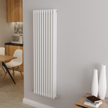 (1500x470mm 3 Column) Traditional Cast Iron Radiator White