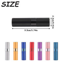 (Light Blue) 8ml Mini Portable Spray Bottle Atomizer Sprayer Bottle Twist-on Refillable 3pcs Perfume Spray Empty Bottle