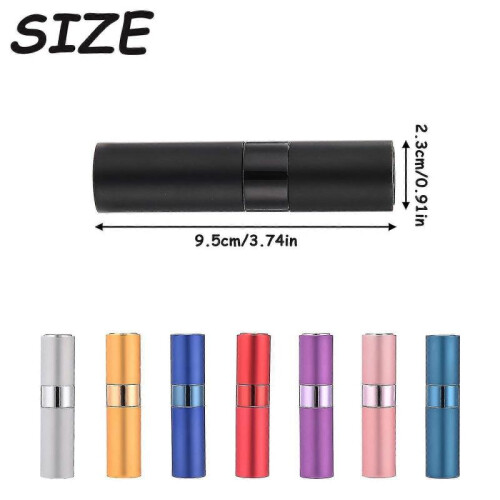 (Gold) 8ml Mini Portable Spray Bottle Atomizer Sprayer Bottle Twist-on Refillable 3pcs Perfume Spray Empty Bottle 1