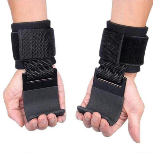 1 Pair Weight Lifting Wrist Hooks Straps Compatible with Grip Support - Deadlift Gloves An 1