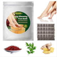 (20 pcs) Lymphatic Drainage Ginger Foot Soak, Leg Slimming Foot Bath, Wormwood Foot Bath, Ginger Foot Bath Bag, Foot Reflexology Spa Relax Massage