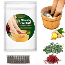 (10 pcs) Lymphatic Drainage Ginger Foot Soak, Leg Slimming Foot Bath, Wormwood Foot Bath, Ginger Foot Bath Bag, Foot Reflexology Spa Relax Massage