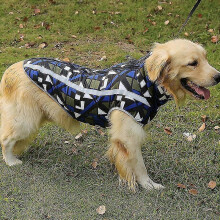 (4XL, Blue) Pet Dog Winter Warm Clothes Vest Coat Padded Jacket Top