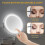 Wall Mounted Makeup Mirror, 10x Magnifying Double Sided Led Lighted Mirror, 360 Swivel Extendable Cosmetic Vanity Mirror, Powered By Battery 4
