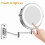 Wall Mounted Makeup Mirror, 10x Magnifying Double Sided Led Lighted Mirror, 360 Swivel Extendable Cosmetic Vanity Mirror, Powered By Battery 1