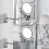 Wall Mounted Makeup Mirror, 10x Magnifying Double Sided Led Lighted Mirror, 360 Swivel Extendable Cosmetic Vanity Mirror, Powered By Battery 2