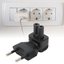 5 Stück IEC320 C7 Netzadapter, männlich auf weiblich, Elbogenstecker, Power-Plug-Adapter