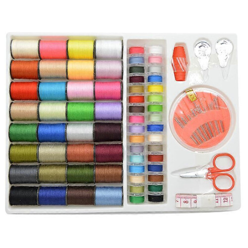 64 Thread Spools Sewing Kits Needle Tape Scissor Multifunction DIY Sewing Tools