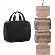 Toiletry Bag Travel Bag with Hanging Hook, Water-resistant Makeup Cosmetic Bag Travel Organizer for Accessories, Shampoo, Full Sized Container, Toilet