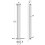 AICA (1800x200mm 3 Column) Traditional Cast Iron Radiator White 3
