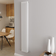 (1800x290mm 3 Column) Traditional Cast Iron Radiator White