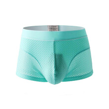 Men's Boxer Shorts Ice Silk Mesh Breathable Men's Sports Underwear Size XXL Hellblau 2025