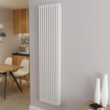(1800x470mm 3 Column) Traditional Cast Iron Radiator White