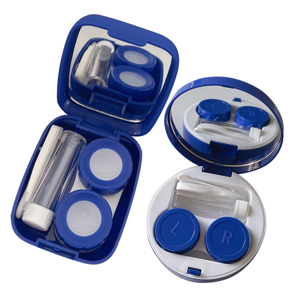 Kontaktlinsenbehaelter Contact Lens Case With Mirror Portable Travel Compact Lens Box For Daily Use