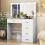 White Dressing Table with 5 Drawers and 11 LED Lighted Makeup Mirror 5