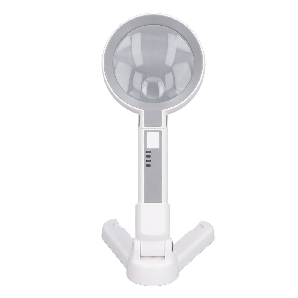 Rechargeable Handheld Magnifier 5X 11X 18X with LED Lights and Scale