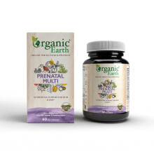 Organic Earth Prenatal Multi support neural tube development, red blood cell formation 60 Capsules