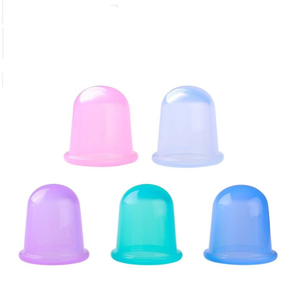 Silicone Cupping Therapy 5-Piece Cups for Body Vacuum Massage, Pain Relief, Tight Muscle Treatment