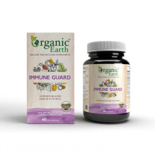Organic Earth Immune Guard Vitamin C, Vitamin D, Zinc, and Elderberry Extract 60 Capsules