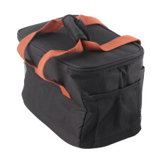 15L Waterproof Insulated Lunch Bag 25.5x15x18.5cm Black