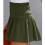 Geraffte Baumwoll-Shorts OD-Grün M, elastischer Bund 6
