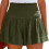 Geraffte Baumwoll-Shorts OD-Grün M, elastischer Bund 3