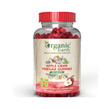 Organic Earth Apple cider Vinegar Gummies promote gut health and healthy digestion for adults 60s