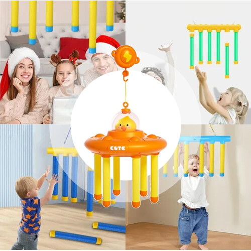 Kids Hand-Eye Coordination Game Catching, Portable Interactive Reflex Game, Reaction Speed Training Sticks 2