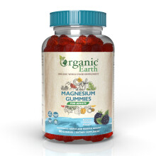 Organic Earth Magnesium Adults Promotes Relaxation & Calmness Boosts Energy & Vitality Gummies 60s