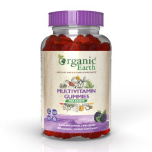 Organic Earth Mutivitamin Daily Energy Support Boosts Immunity Adult Gummies 60s