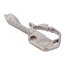 24-in-1 Edelstahl-Schlüsselanhänger-Multitool Silber