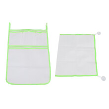 2er Pack Netz-Badespielzeug-Organizer, Grün, Saugnapf