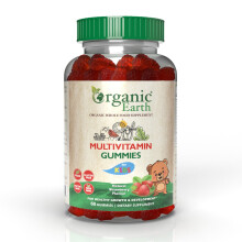 Organic Earth Multivitamin & Mineral Kids Supports Healthy Growth & Development Stronger Immunity Gummies 60s